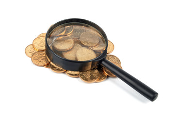 Poster - Magnifier and coins