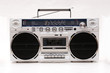 1980s style stereo cassette recorder ghettoblaster