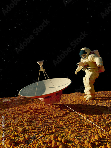 Board z aluminiowym obramowaniem Astronauta