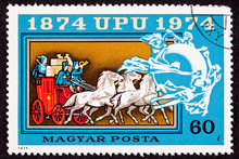 Hungary Stamp Mail Delivery Stagecoach Universal Postal Union