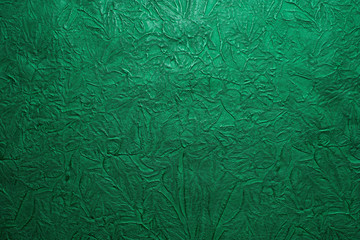 Canvas Print - green leather tooled texture