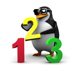 Poster - You can count on 3d penguin