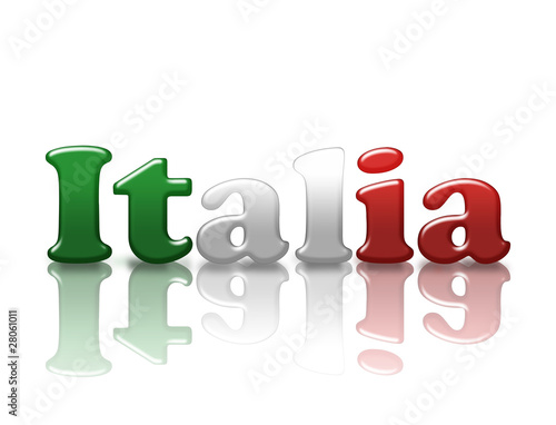 Italia Logo Riflesso Stock Illustration Adobe Stock