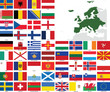Europe Vector Flags and Maps