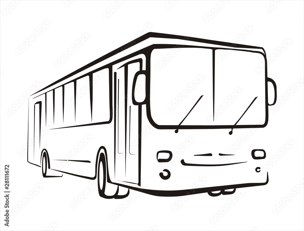 bus sketch isolated illustration Stock Vector | Adobe Stock