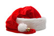 red santa claus hat isolated on white