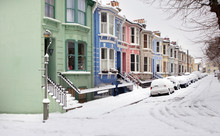 House Street England Snow Winter