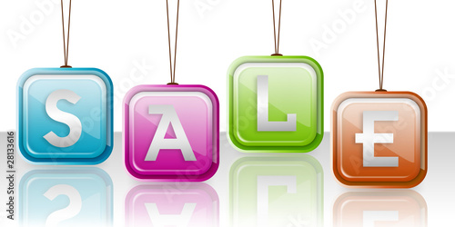 Fotografia, Obraz  Tasti Saldi Appesi