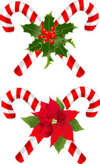 Wall Mural - Christmas candy cane decorated designs