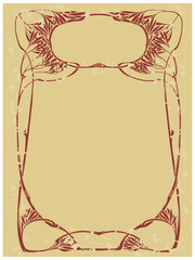 Wall Mural - Abstract framework from the bound lines in style art-nouveau