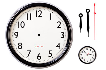 blank clock face and hands