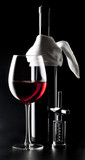 Fototapeta  - still life with red wine and bottle