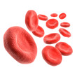 3d Isolated blood cells