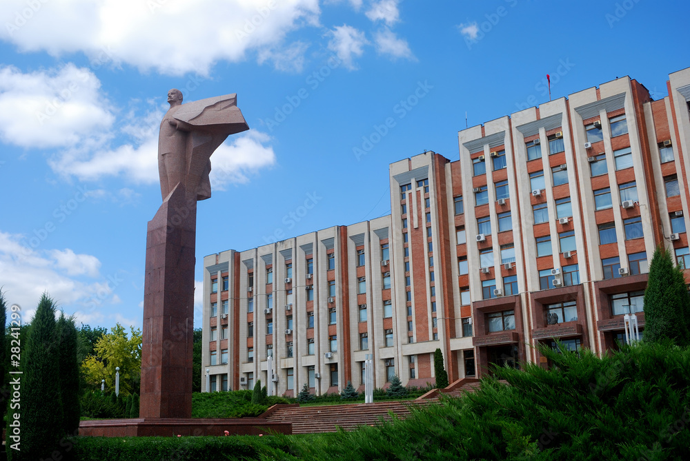 Obraz na płótnie Lenin Statue, Tyraspol, Transnistria, Moldova w salonie