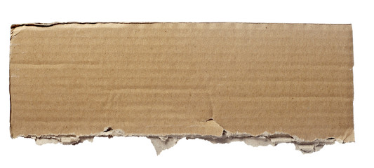 ripped cardboard piece paper note