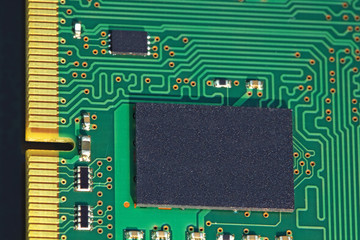 closeup of memory module