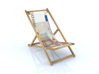 wood beach chair with 50 euro