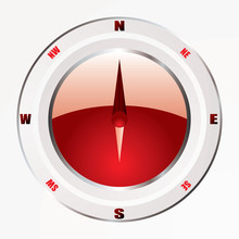Modern Red Compass