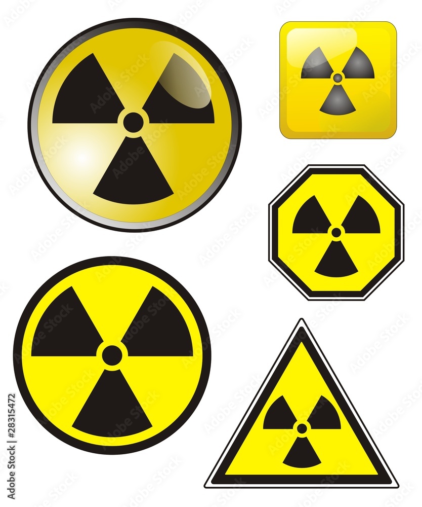 Radioactive set - obrazy, fototapety, plakaty 