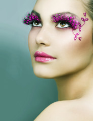 Wall Mural - Beautiful Girl. Creative Fashion Makeup