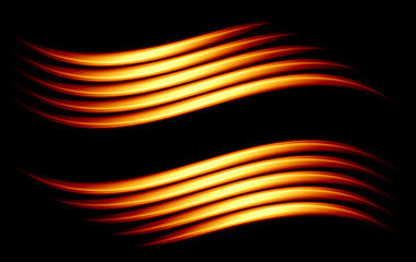 Wall Mural - Golden Flame Abstract Background