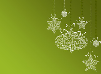 Wall Mural - Green christmas new year background