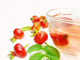 Fototapeta Kuchnia - fruit tea with wild rose hip