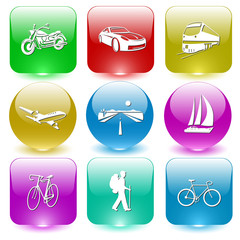 Poster - Vector icons of transport