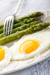 Poster - asparagus with eggs-asparagi con uova