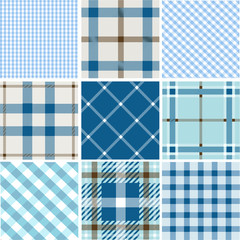 Wall Mural - Set of plaid patterns