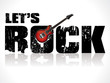 © pathakdesigner - lets rock background with guitar