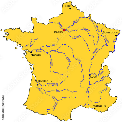 carte des rivières de france