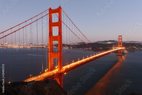 Obraz na płótnie canvas trzyczęściowy "tryptyk" Zobacz do mostu golden gate san francisco / usa