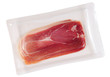 Prosciutto packaging. Isolated