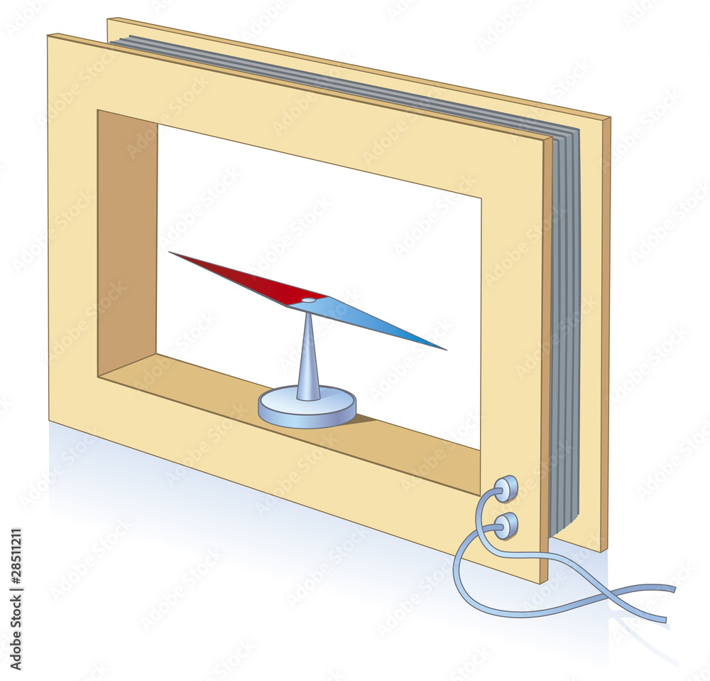 Galvanometer Cartoon Schematic vector image. Galvanometer Stock Vector | Adobe Stock
