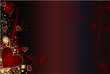 coeur valentin or rouge