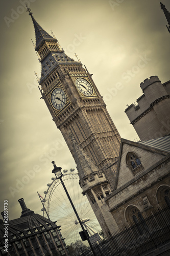 Obraz na płótnie canvas dwuczęściowy "dyptyk" Big ben, londyn