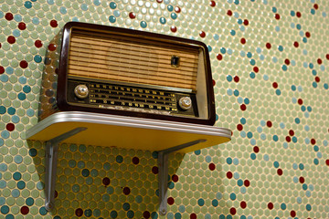 grungy retro radio