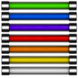 © johnjohnson - 3d render of rainbow colored download button bar