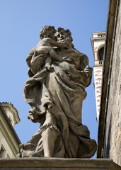 Prague - st. Josph statue by castle stairs