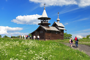 Chapel of the Archangel Michael on island Kizhi on lake Onega