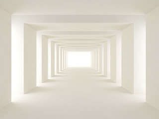 Fotoroleta biały tunel do światła