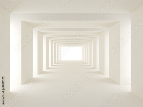 Fototapeta dla dzieci tunel 3d w beżach