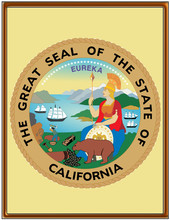 USA State California Seal Emblem Coat