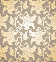 Floral Wallpaper, Seamless, After Remove The Gradient