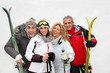 © goodluz - Group of happy friends in winter vacation