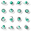 © troyka - Rotation and spiral movement. Design elements set.