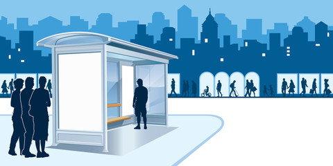 Wall Mural - Bus stop