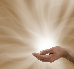 Canvas Print - male healer emitting healing energy