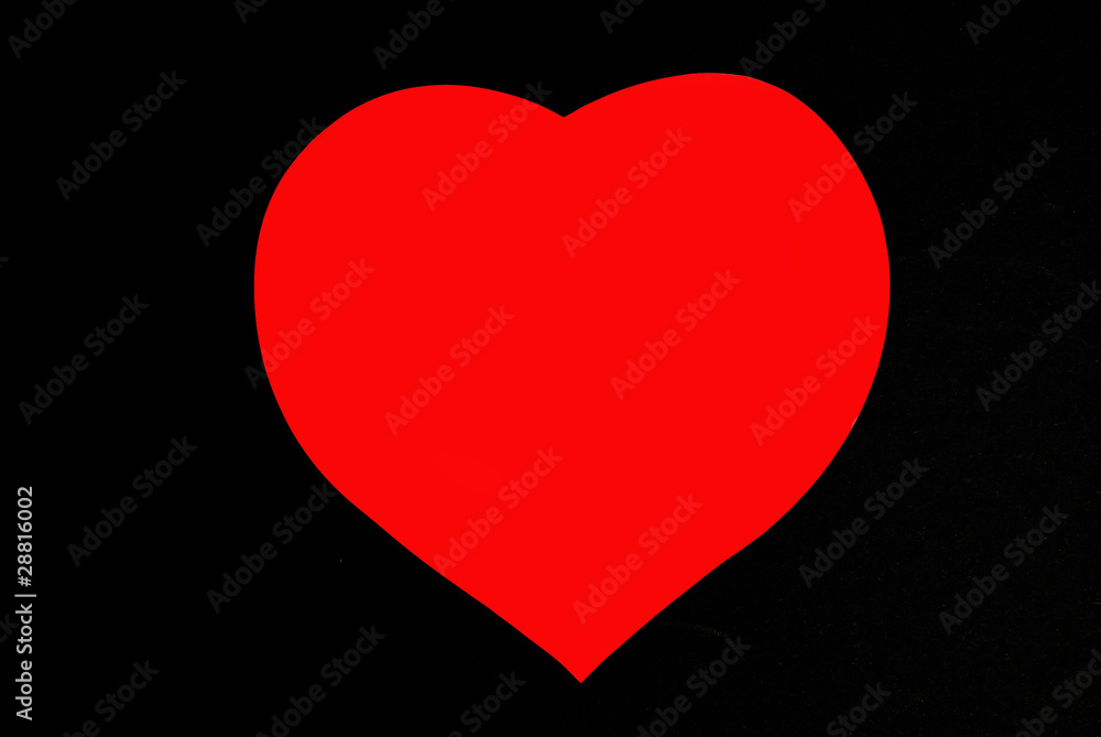 O Razon Rojo Corazón Rojo Fondo Negro